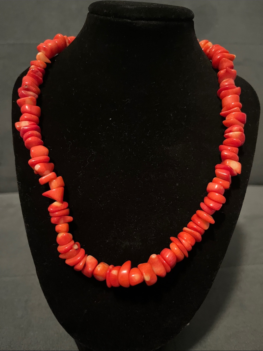 Vintage Coral Short Necklace/choker with 925 Clasp